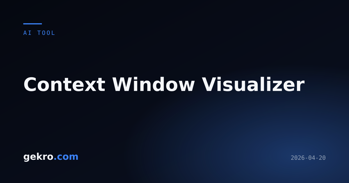 Context Window Visualizer | gekro