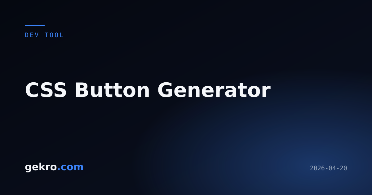 CSS Button Generator | gekro
