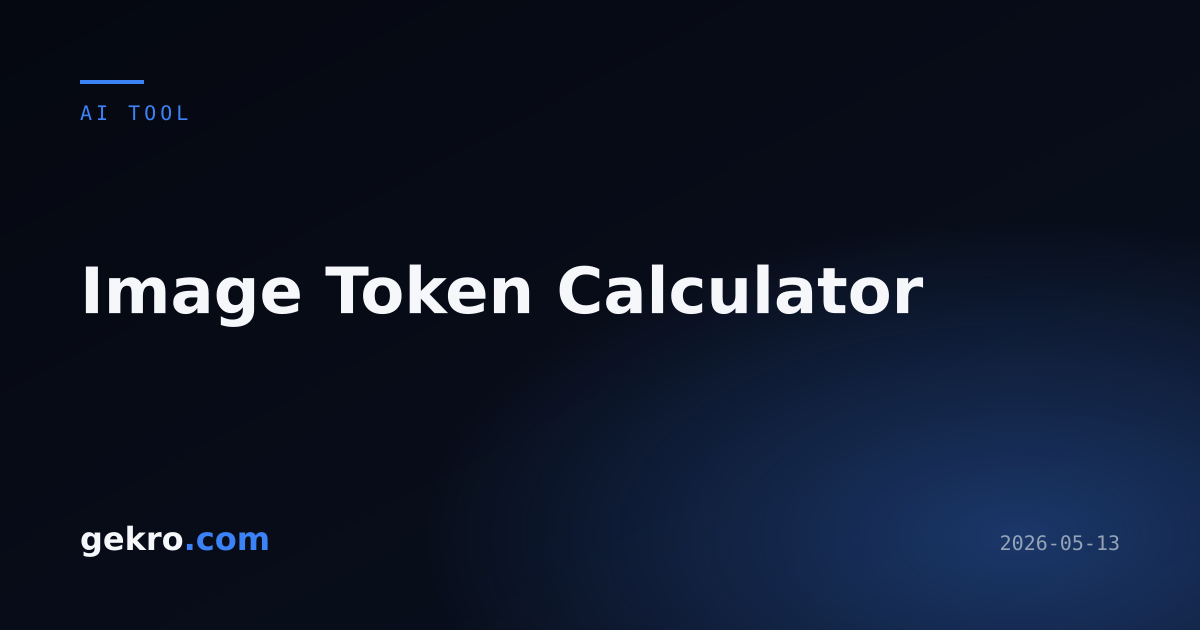 Multi-modal Token Counter | gekro