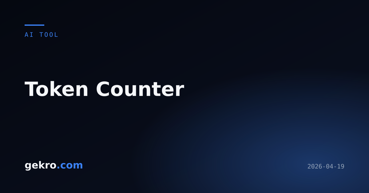 Token Counter Text Prompt Token Counter | gekro
