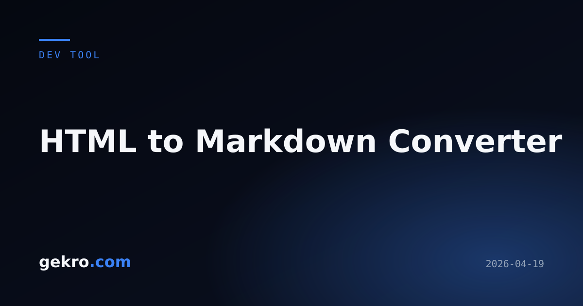 Rich Text → Markdown | gekro